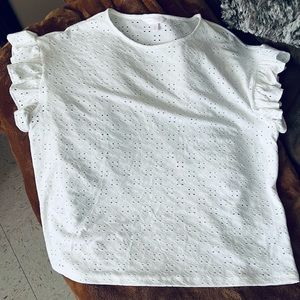 LC Lauren Conrad Ruffle Sleeve Blouse